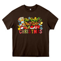 Chocolate Brown The Boy Who Stole Christmas Heavy Core Tee - CowhideDigitalArt