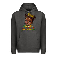 Charcoal Heather juneteenth black girl Premium Hoodie - HRA Design Shop