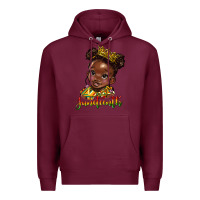 Burgundy juneteenth black girl Premium Hoodie - HRA Design Shop
