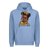 Colony Blue juneteenth black girl Premium Hoodie - HRA Design Shop