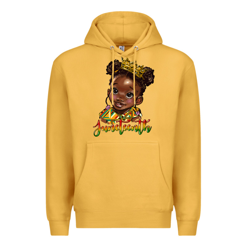 Juneteenth Black Girl Premium Hoodie by HRA Design Shop | Teevron