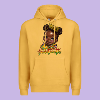 Juneteenth Black Girl Premium Hoodie Designed By Hra Design Shop
