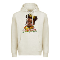 Oatmeal Heather juneteenth black girl Premium Hoodie - HRA Design Shop