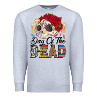 Heather Grey Day of the dead skeleton Premium Sweatshirt - RanaPortraitStore