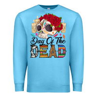 Ocean Blue Day of the dead skeleton Premium Sweatshirt - RanaPortraitStore