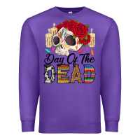Purple Day of the dead skeleton Premium Sweatshirt - RanaPortraitStore