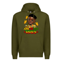 Army Green juneteenth 1865 black boy Premium Hoodie - HRA Design Shop