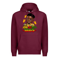 Burgundy juneteenth 1865 black boy Premium Hoodie - HRA Design Shop