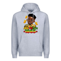 Heather Grey juneteenth 1865 black boy Premium Hoodie - HRA Design Shop