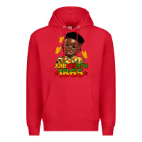 Red juneteenth 1865 black boy Premium Hoodie - HRA Design Shop