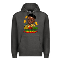 Charcoal Heather juneteenth 1865 black boy Premium Hoodie - HRA Design Shop