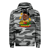 Slate Camo juneteenth 1865 black boy Premium Hoodie - HRA Design Shop