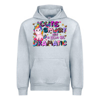 Heather Grey cute smart and a little bit dramatic Urban Hoodie - JahusDesignShop