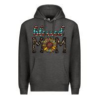 Charcoal Heather blessed mom Premium Hoodie - CowhideDigitalArt