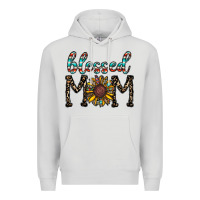Dove Grey blessed mom Premium Hoodie - CowhideDigitalArt