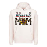 Pale Pink blessed mom Premium Hoodie - CowhideDigitalArt