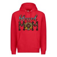 Red blessed mom Premium Hoodie - CowhideDigitalArt