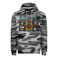 Slate Camo blessed mom Premium Hoodie - CowhideDigitalArt