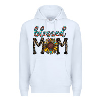 White blessed mom Premium Hoodie - CowhideDigitalArt