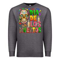 Charcoal Heather Dia de los muertos Premium Sweatshirt - RanaPortraitStore