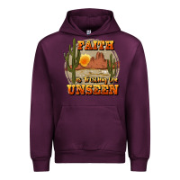 Mauve Wine faith is trusting the unseen Urban Hoodie - JahusDesignShop