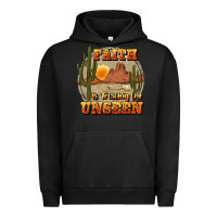 Pigment Black faith is trusting the unseen Urban Hoodie - JahusDesignShop