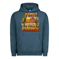 Pigment Midnight Navy faith is trusting the unseen Urban Hoodie - JahusDesignShop