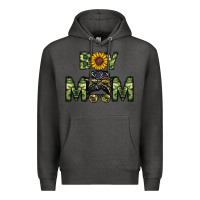 Charcoal Heather boy mom Premium Hoodie - CowhideDigitalArt