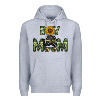 Heather Grey boy mom Premium Hoodie - CowhideDigitalArt