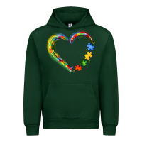 Forest Green autism heart Urban Hoodie - JahusDesignShop