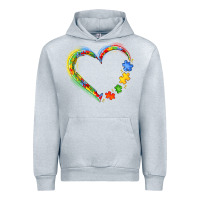 Heather Grey autism heart Urban Hoodie - JahusDesignShop