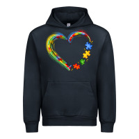 Navy autism heart Urban Hoodie - JahusDesignShop