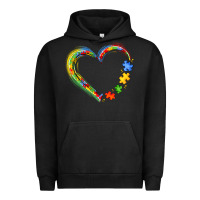 Pigment Black autism heart Urban Hoodie - JahusDesignShop
