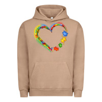 Pigment Burro autism heart Urban Hoodie - JahusDesignShop