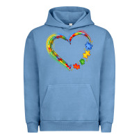 Pigment Pebble Blue autism heart Urban Hoodie - JahusDesignShop
