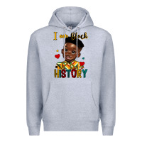 Heather Grey i am black history black boy Premium Hoodie - HRA Design Shop
