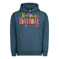 Pigment Midnight Navy it's my birthday Urban Hoodie - JahusDesignShop