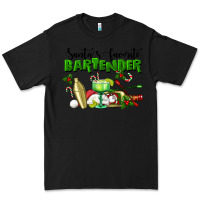 Black Santa's Favorite Bartender Premium Tee - LillyAllenDesigns