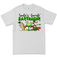 Dove Grey Santa's Favorite Bartender Premium Tee - LillyAllenDesigns