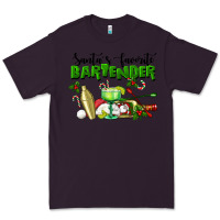 Plum Santa's Favorite Bartender Premium Tee - LillyAllenDesigns