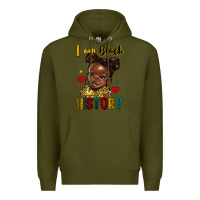 Army Green i am black history Premium Hoodie - HRA Design Shop