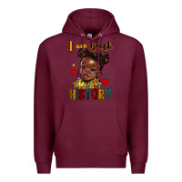 Burgundy i am black history Premium Hoodie - HRA Design Shop