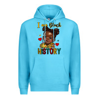 Ocean Blue i am black history Premium Hoodie - HRA Design Shop