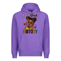 Purple i am black history Premium Hoodie - HRA Design Shop