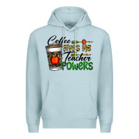 Blue Mist coffee gives me teacher powers Premium Hoodie - CowhideDigitalArt
