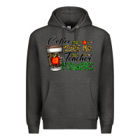 Charcoal Heather coffee gives me teacher powers Premium Hoodie - CowhideDigitalArt