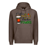 Coffee coffee gives me teacher powers Premium Hoodie - CowhideDigitalArt