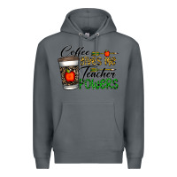 Rock coffee gives me teacher powers Premium Hoodie - CowhideDigitalArt