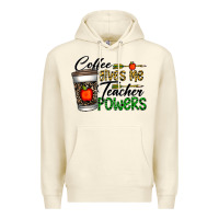 Sandshell coffee gives me teacher powers Premium Hoodie - CowhideDigitalArt