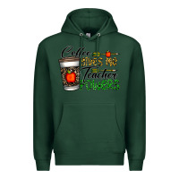 Sports Green coffee gives me teacher powers Premium Hoodie - CowhideDigitalArt